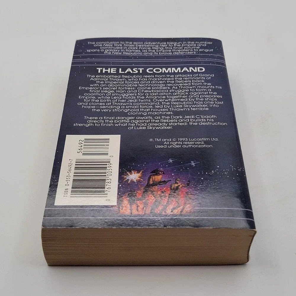 Timothy Zahn Star Wars The Last Command Paperback 1st Printing Thrawn Vol 3 Good